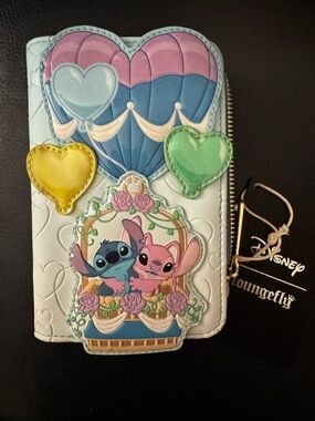 Loungefly Disney Lilo & Stitch Angel & Stitch Hot Air Balloon Wallet